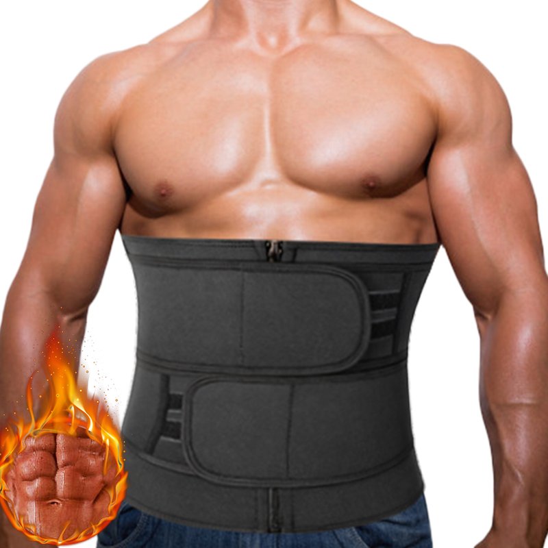 Waist Trainer Mens Corset Sweat Trimmer Belt Fiess Cincher for Weight Loss Slimming Body Shaper Workout Fas Mo
