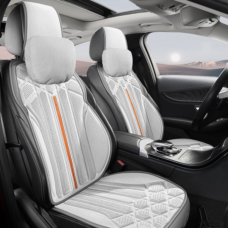 New Four Seasons universal car cushion car seat cover autumn and winter plush seat cushion suede saddle cushion breathable car cushion