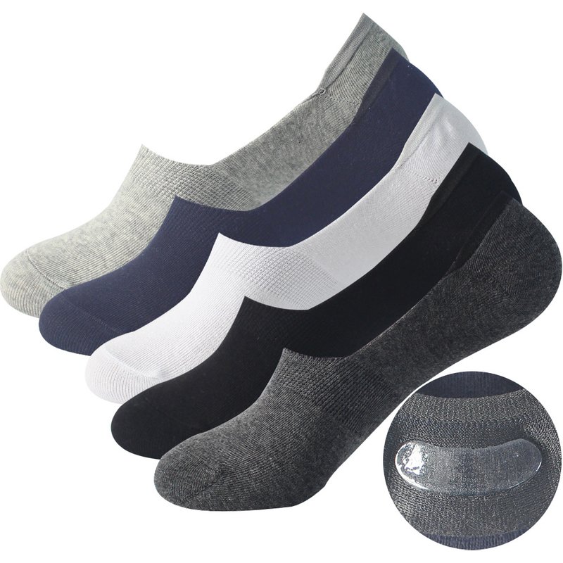 Invisible socks for men Solid color light mouth cotton garter with silicone non-slip boat socks Thin socks for men and women summer