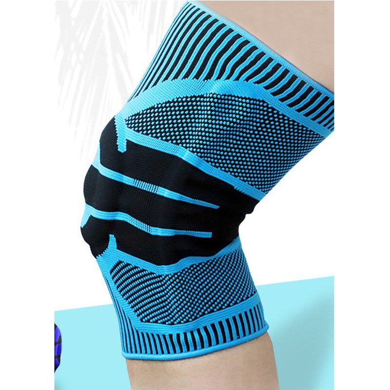 Sports knee pads, silicone sports gear, basketball fitness men's running, warm and breathable spring support, high