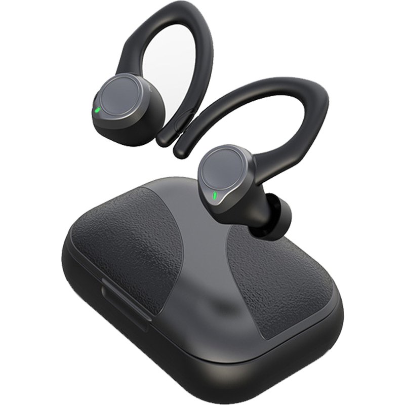 1 Pair Fingerprint Touch Earphone Subwoofer Intelligent Noise Reduction HiFi Sound Effect Phone Calling Bluetooth 5.0 Wireless Headset for Sports