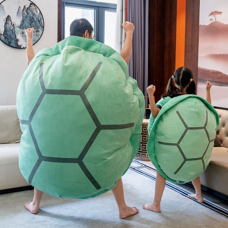 Upgrade Thickened Wearable Turtle Shell Plush Toy for Kids