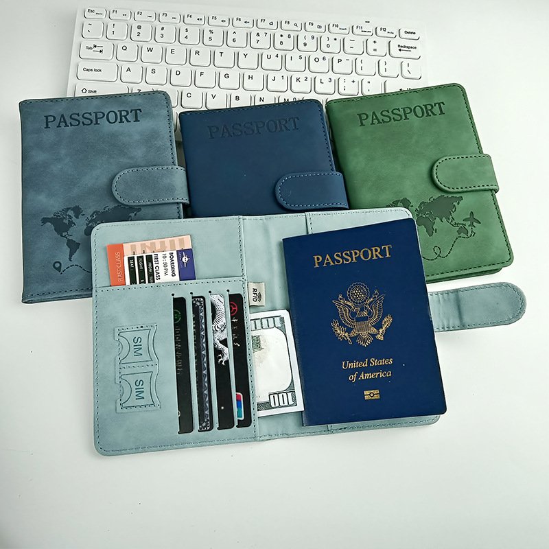 Multi-color Passport Protection This Set Of Passport Holder Pu Leather Skin Sensitive Leather Passport Bag