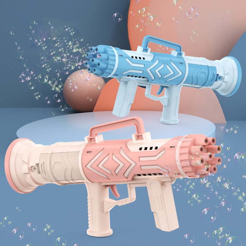 Happyhouse Bubble Machine 9 Holes Automatic Rocket Launcher Trigger Entertainment Large Quantity Bubbles Easy Operation Toddlers Bubble Toy Kids Toy
