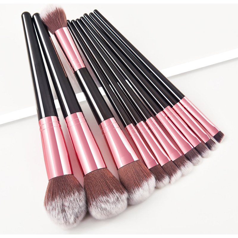 10 makeup brushes black gold beauty tools set brush set GUJHUI