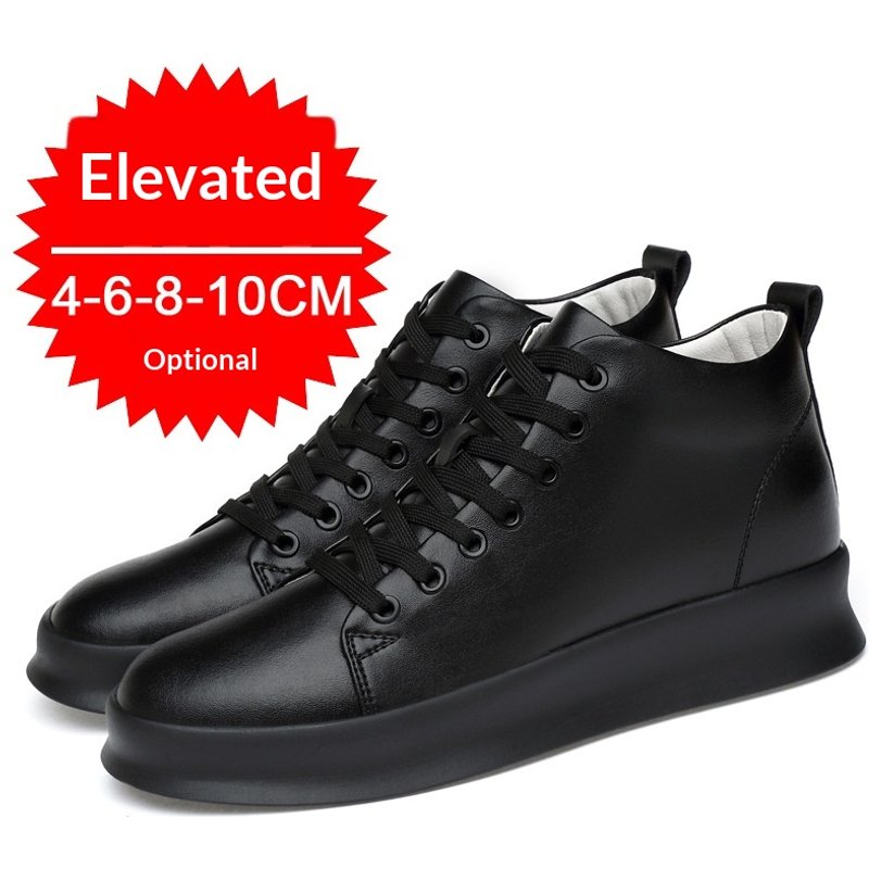 Glide With Hidden Heel Lift 10cm White Sneakers Trendy Casual Invisible Height Increase Men's 8 Sports Board Shoes 6