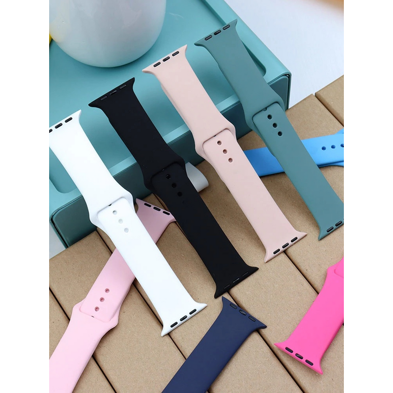 Silicone Strap For Watch Band 44mm 40mm 45mm 41mm Ultra 49mm 42mm 38 44 45 mm bracelet watch series 7 8 se 3 4 5 6