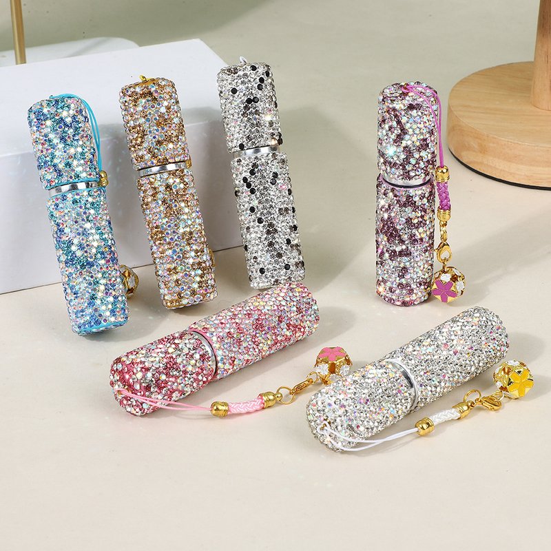 Diamond Perfume Bottle 5ml Sample Bottle Press Spray Bottle Portable Travel Spray Glass Bottle