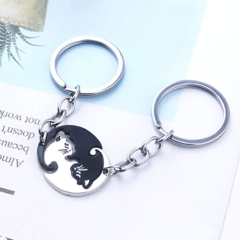 Education & Office Supplies Two-piece Puzzle Cat Keychain