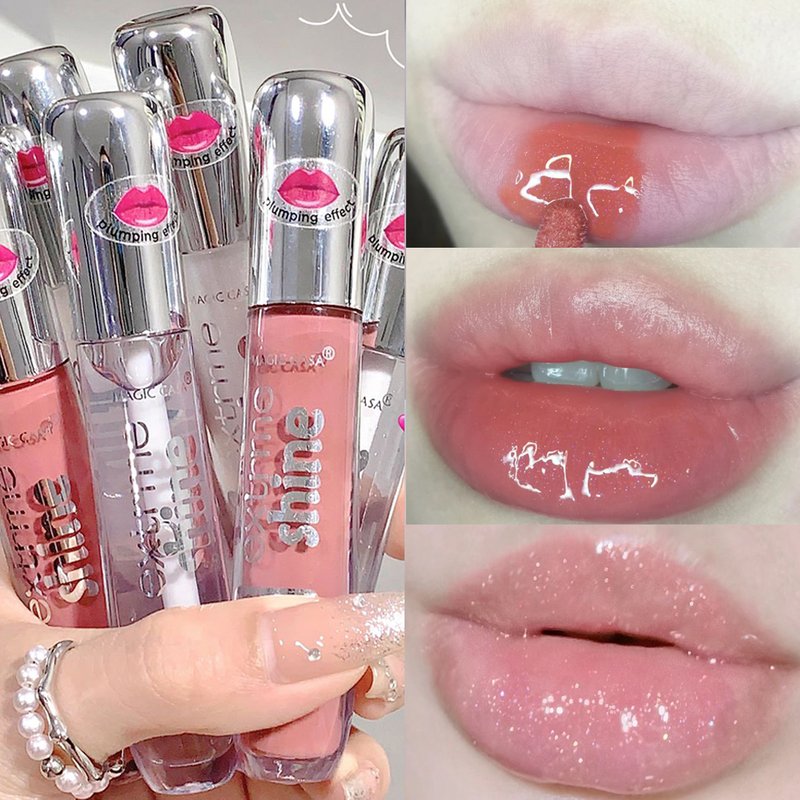 stick lip Mirror pearl color crystal jelly lip color transparent glass lipstick moisturizing shiny liquid lipstick l