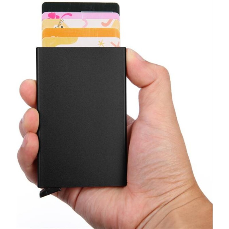 Anti-theft Credit Card Holder Men Slim Anti Protect Travel ID Cardholder Women Rfid Wallet Automatic Metal Case Porte Carte