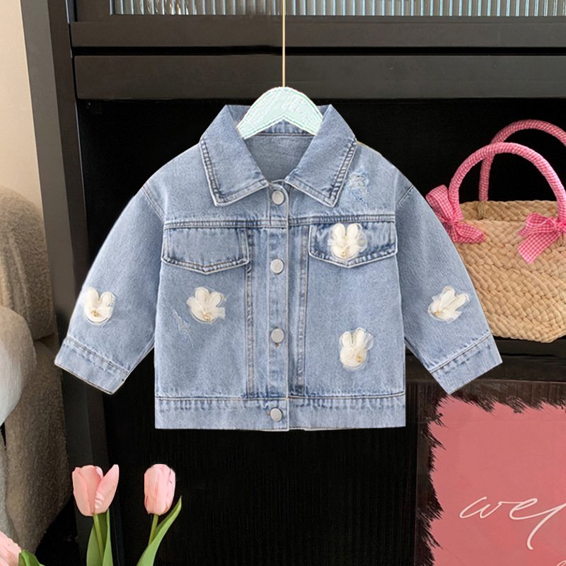Mother&Kids Girls' denim coats Fashion kids Girls Baby kids clothes Kids clothes