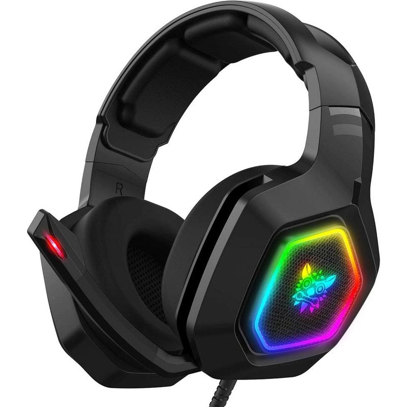 Gaming Headset With Microphone, For PS4 PS5 Xbox One PC With RGB Lights, With Noise Reduction 7.1 Surround Sound Over-Ear And Wired 3.5mm Jack