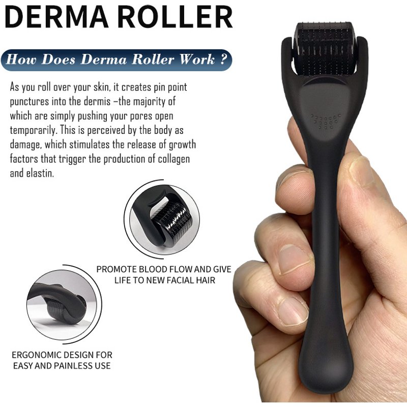 beard Men growth thick essential oil real man performance Beard Growth Oil Micro Needle Roller perforce