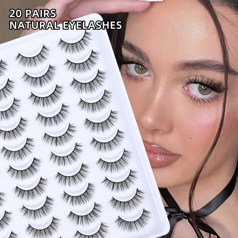 European And American Large Capacity One Piece False Eyelashes Three Dimensional Curling Natural Short Self Grafted Eyelashes