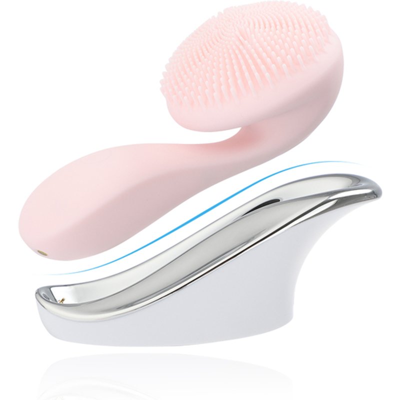 Electric Silicone Cleansing Brush IPX7 Waterproof Skin Care Face Brush Magnetic Beads Rotating Massage Vibration Facial Brush