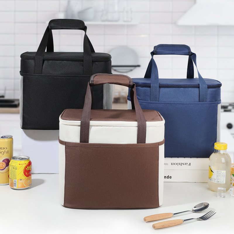 Storage Bags Portable Large Insulation Picnic Ice Pack Aluminum Foil Thick Lunch Box Bag