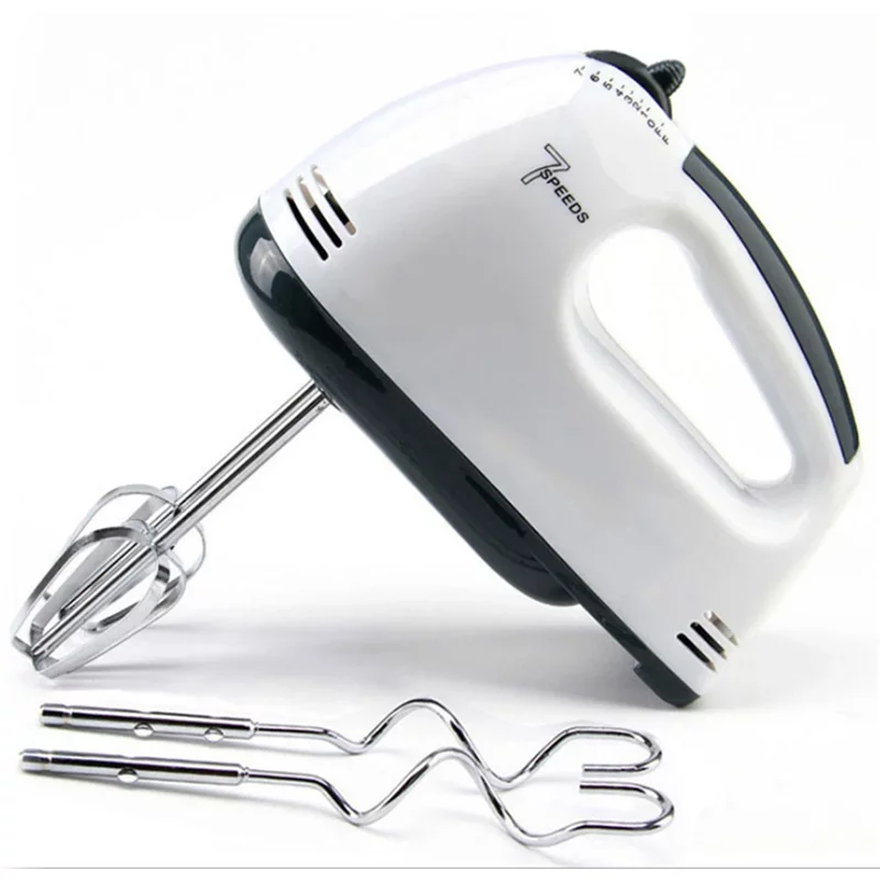 100W 7 Speeds Control Hand Mini Mixer Food Blender Multifunctional Food Processor Kitchen Mini Electric Manual Cooking Tools