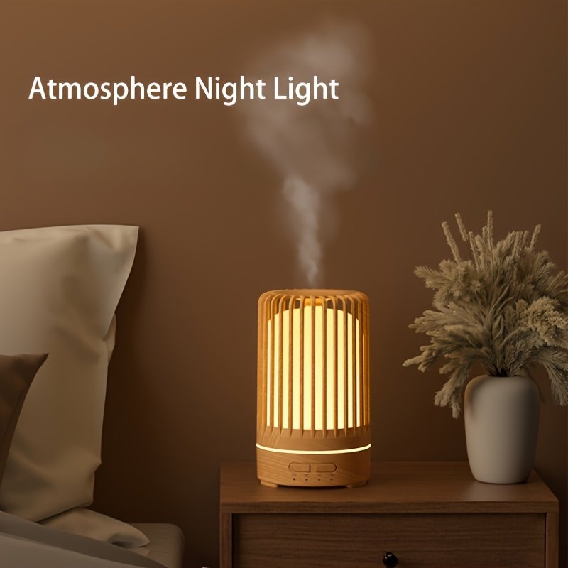 ​​150ml USB Ultrasonic Essential Oil Diffuser, 7-Color LED Night Light & Quiet Operation (