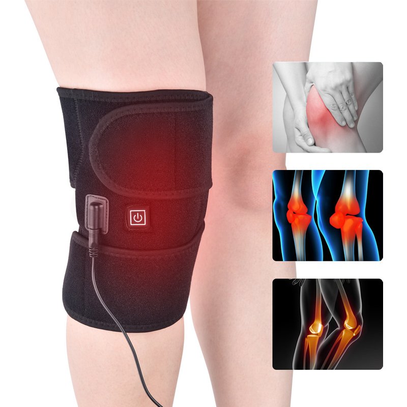 USB portable electric heating knee pads to keep warm old cold legs hot compress knee net bag design can add ice bag wormwood bag