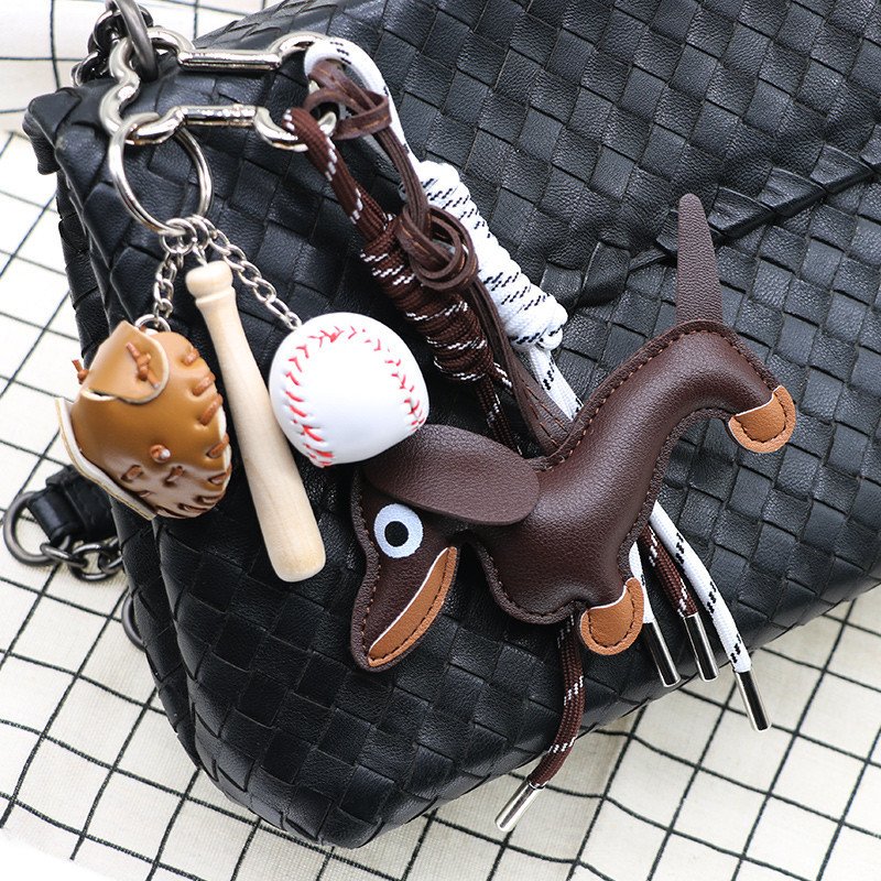 Bag Charm New Cartoon Personality Keychain Bag Pendant Series Dachshund Animal Shape Bag Pendant Decoration Wholesale