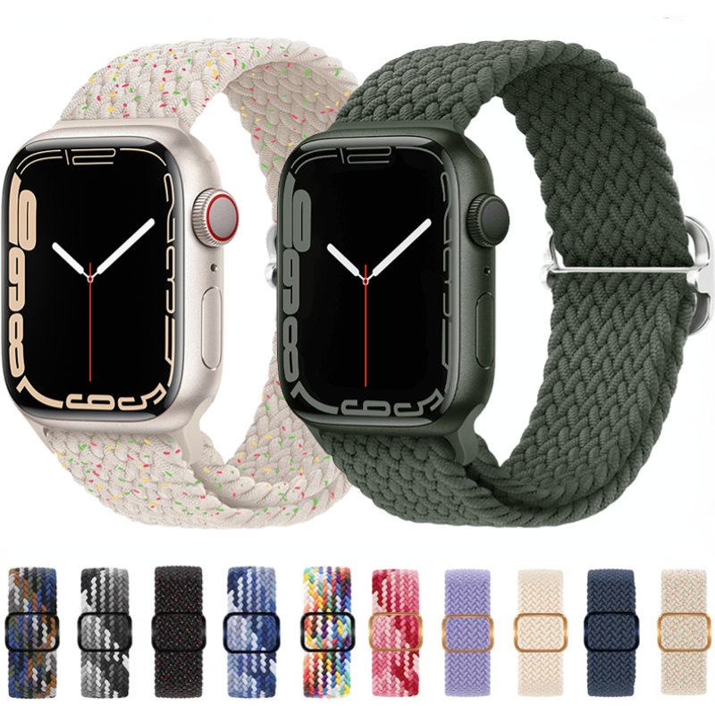 Nylon strap For Apple watch Ultra 49mm 8 7 45mm 41mm Sliding buckle design adjustable wristband For iwatch 6543SE 44mm 42mm 40mm