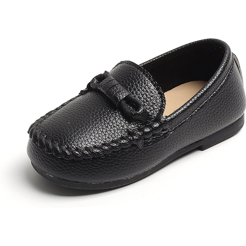 Mother & Kids British style children's leather shoes soft sole slip-on boys' toe shoes 2024 autumn new baby shoes children's shoes trend