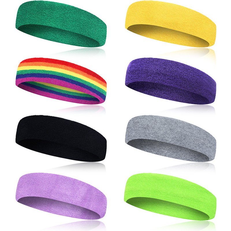 Unisex Towel headband sports headscarf yoga sweat-absorbent band embroidered headband fashion basketball for men and women.