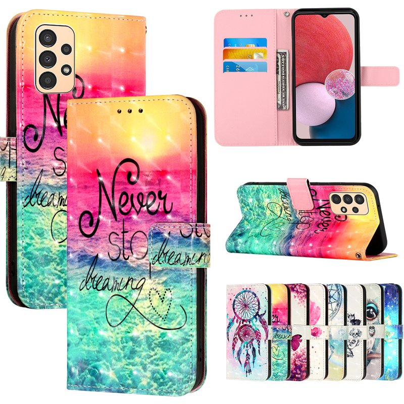 Cute Wallet Phone Cover For Coque Samsung Galaxy S22 S21 S20 FE S10 Note 10 Plus 20 Ultra A13 A22 A23 A52S 5G Flip Cases