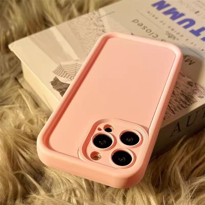 Solid Color Silicone Perforated Diamond Protective Suitable For IPhone 15 Promax 14/XS/13 Phone Case