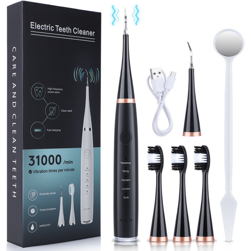 electric toothbrush set household six in one electric toothbrush dental calculus cleaning and whitening instrument