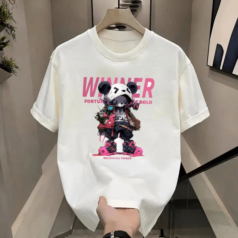 High-end Trendy Brand Short-sleeved T-shirt Men's 2024 New Arrival Hot Style Summer Trendy Handsome Printed Casual T-shirt Men's Top