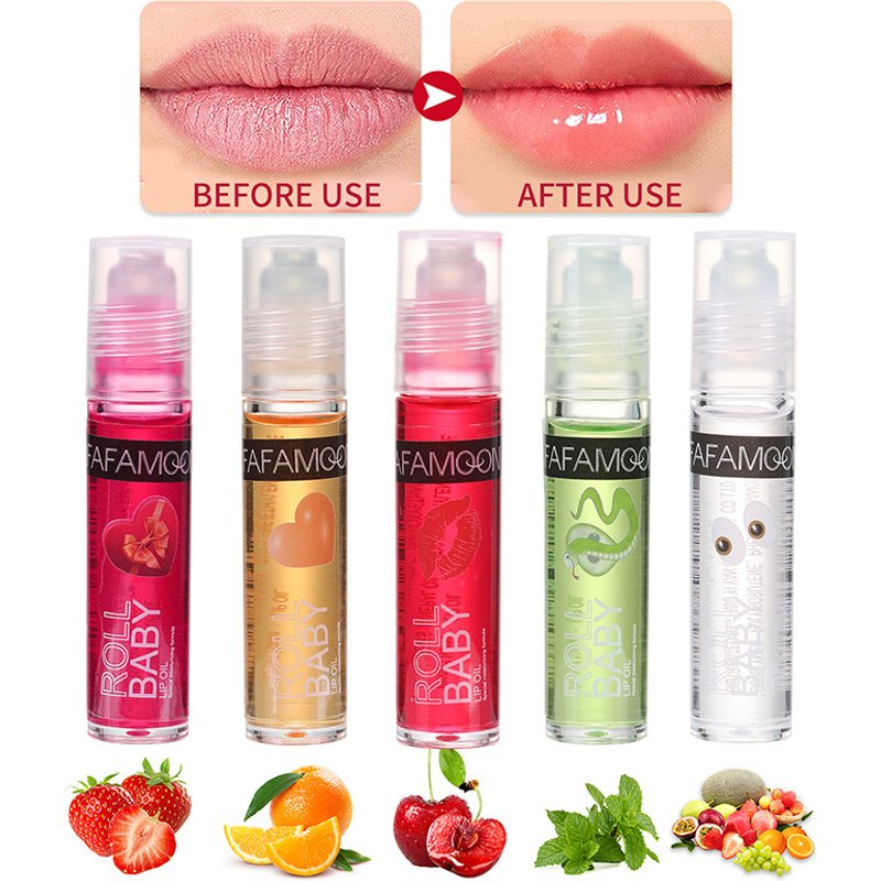 FAFAMOON bead Lip Oil moisturizing moisturizing lipstick liquid hydrating ball mouth oil dry crack colorless transparent