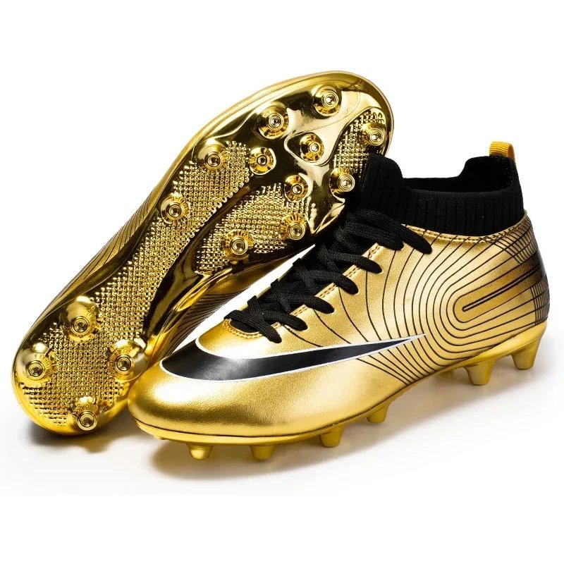 Men Soccer Shoes Unisex Ankle Football Boots Cleats Grass Training Match Sneakers Futsal Professional Non Slip Soft