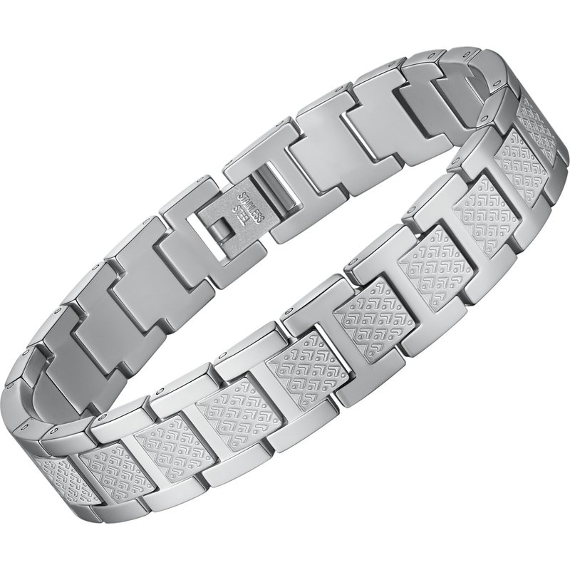 Charm Bracelets High End Crocodile Pattern Stainless Steel Bracelet Titanium Steel Bracelet Black