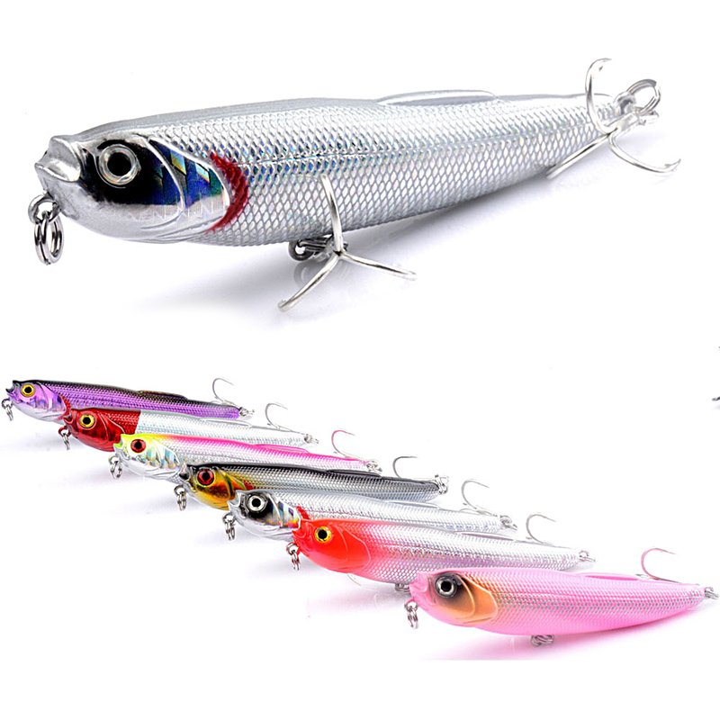 Kaou01 8.8cm/9g Fishing Bait Strong Penetration Tempting Sharp Top Water Floating Popper Hardbait for Angler