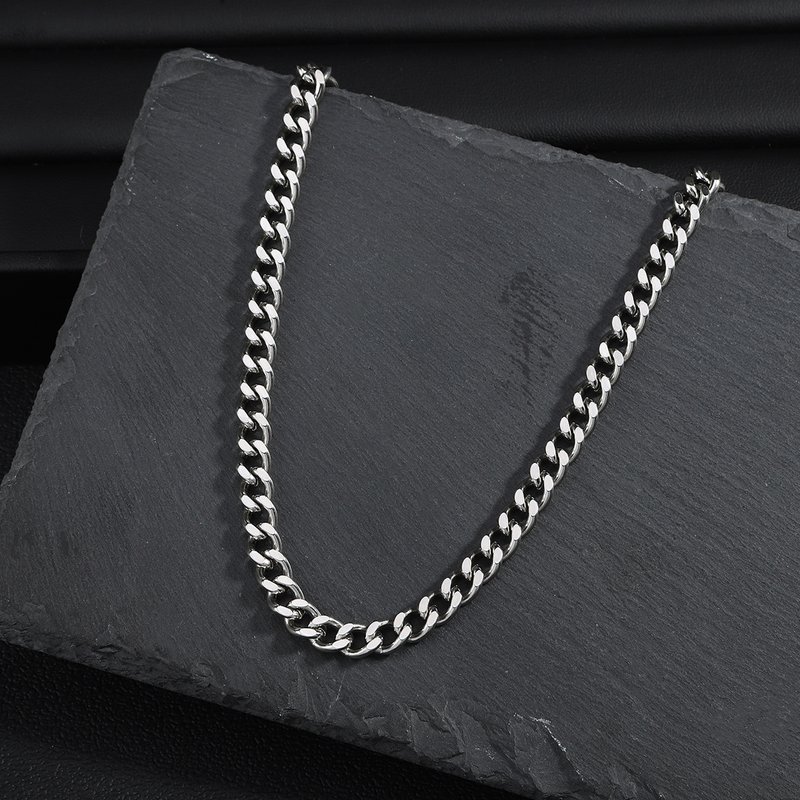 Necklaces Stainless Steel Titanium Steel Single Line Double Sided Grinding Necklace Hardware Luggage Chain Pendant Chain DIY Semi Finished Accessories