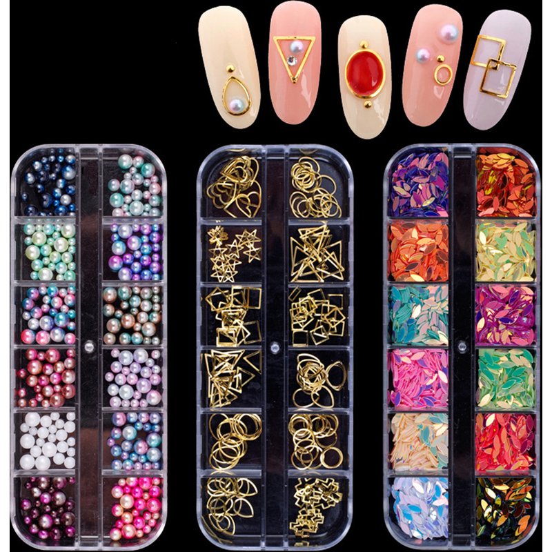 Gwong Multi Pattern Nail Art Rivet Sticker Women Fingernail Manicure DIY Decal Decor