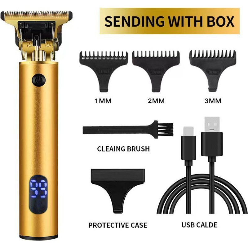 Professional Hair Clipper With Digital Display, USB Rechargeable, Cordless Hair Trimmer For Men & Women, Stainless Steel Blade, Quiet Motor
