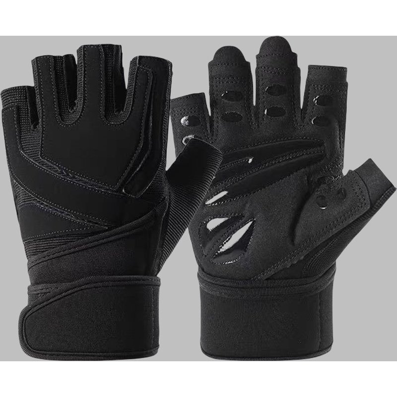 Cross-Border Weightlifting Fitness Gloves Wrist Support Integrated Anti-Slip Men's Equipment Training Dumbbell Exercise