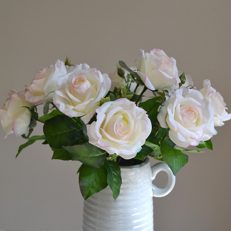 Simple INS single touch moisturizing rose realistic artificial flower fake flower wedding home front desk floral photography ~ Like