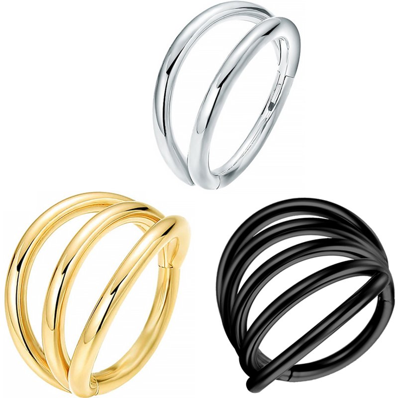 F136 Titanium Nose Ringhoop Tragus Piercing Cartilage Hinged Segment Daith Helix 16G Ear Spiral Septum Labret Body Jewelry wholesale