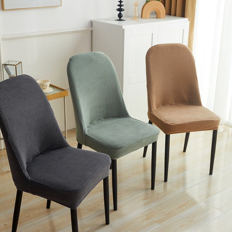 Curved chair cover all-inclusive universal dining table and chair protective cover home simple modern large round stool cover