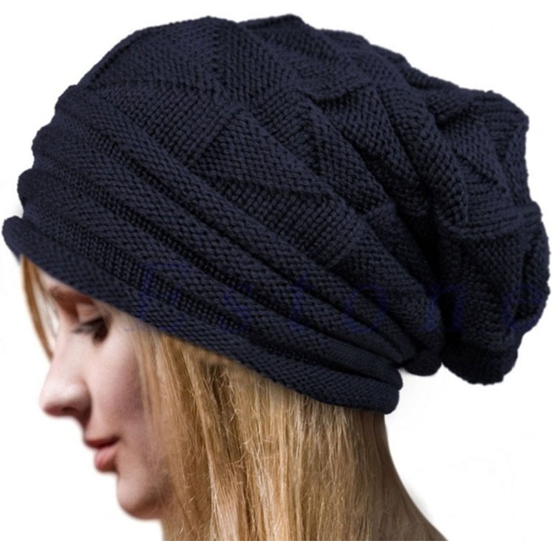 Pullover hat for women autumn and winter ski wool hat outdoor knitted hat