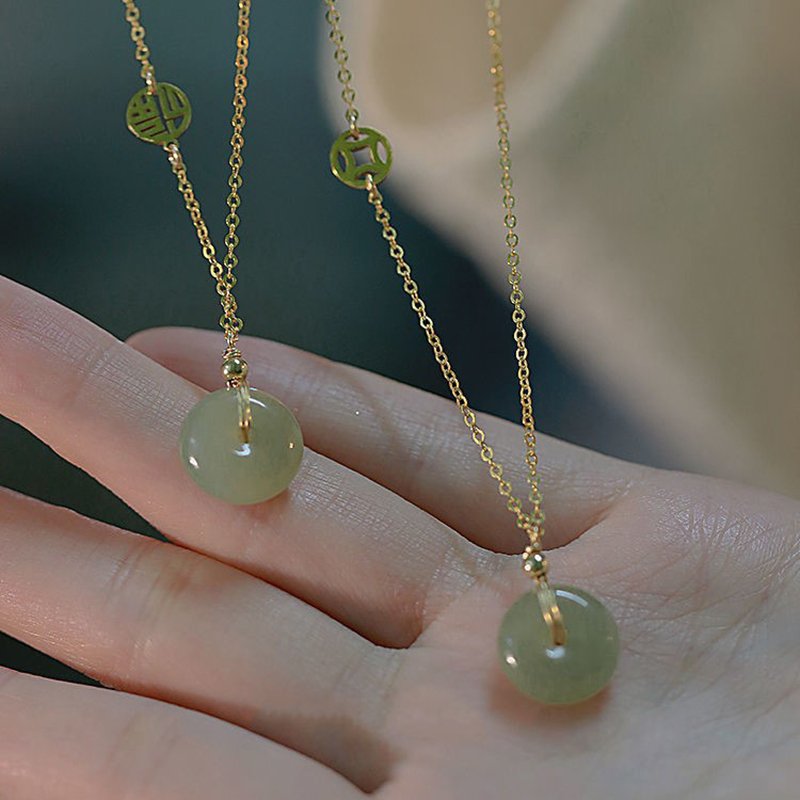 Hetian Jade VENUS Necklace Peace and Joy Clavicle Chain Ins Fashion Elegant Design Jewelry Dropshipping Wh