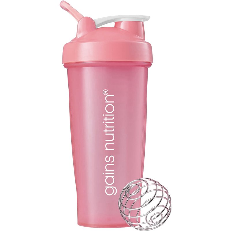 Gains Nutrition Shaker Bottle | Pink
