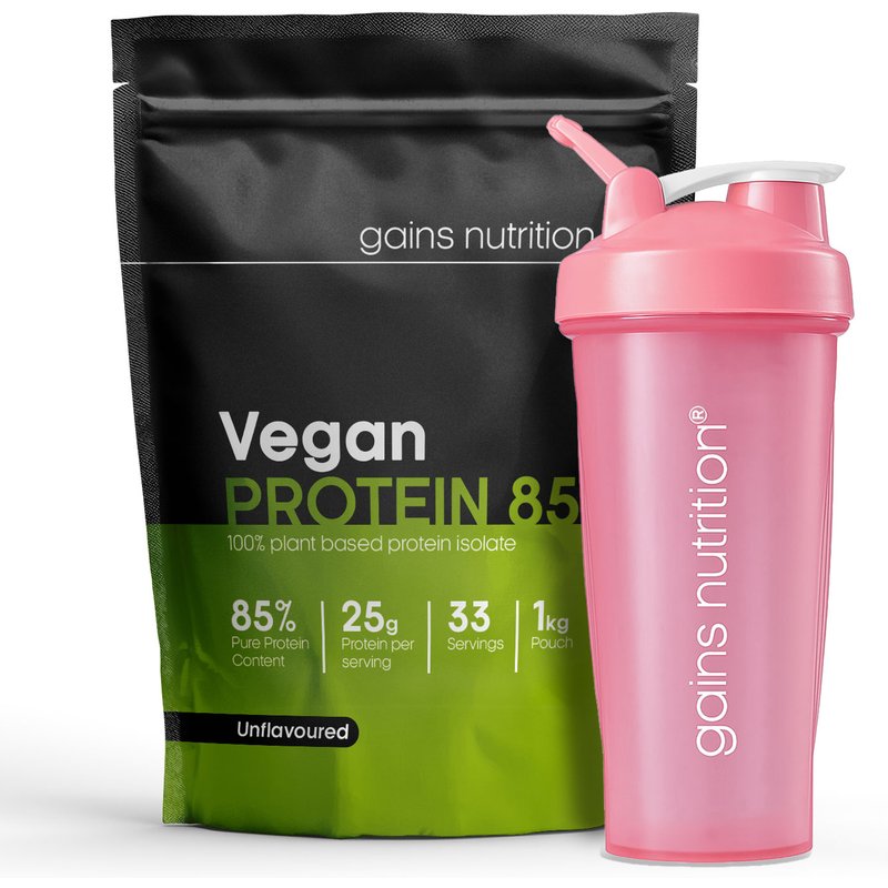 Vegan Protein 85 | 1KG | + 600ml Shaker Pink