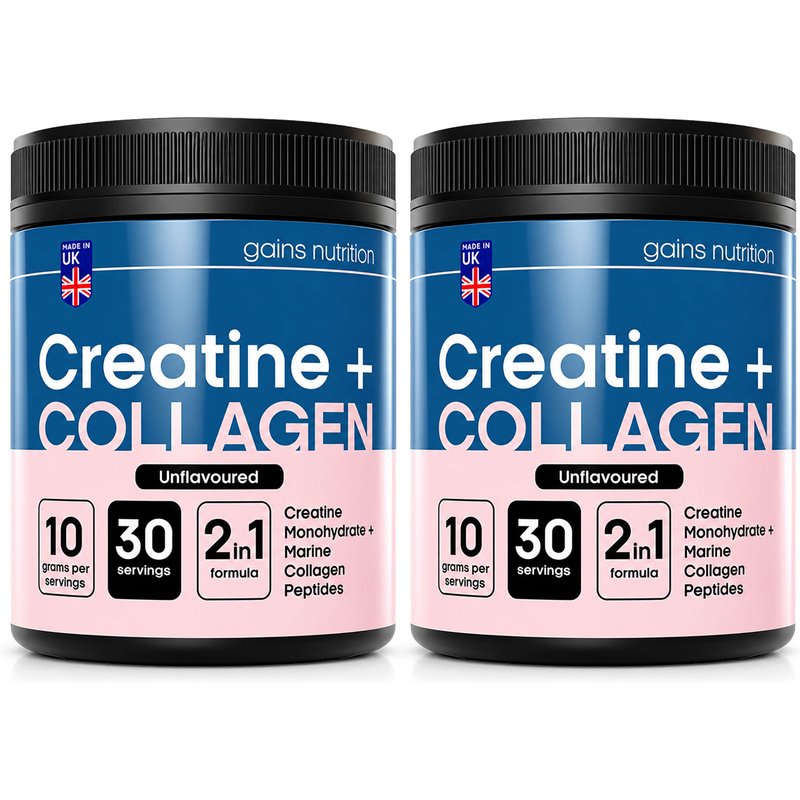 Creatine + Marine Collagen Powder | 2 Pack bundle