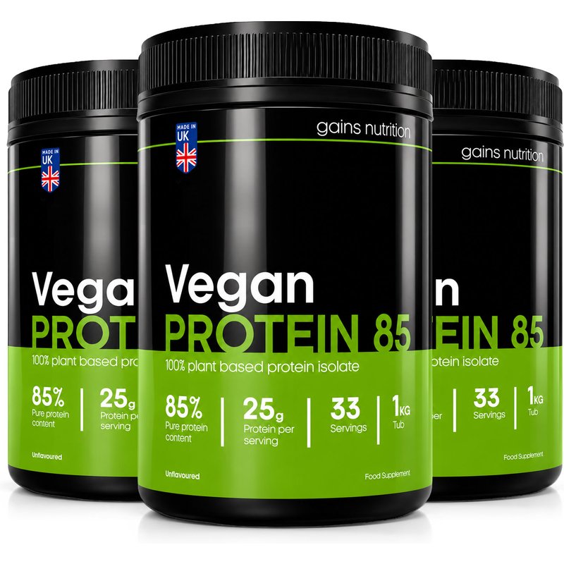 Vegan Protein 85 | 1KG Tub | 3 Pack Bundle