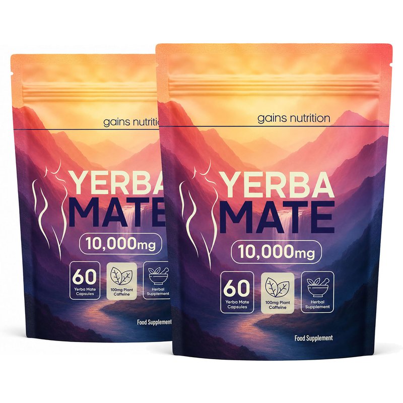 Yerba Mate Capsules Pouch | Clean Energy | Natural Caffeine | 2 Pack